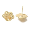 Brass Stud Earring Findings KK-K388-09G-1
