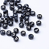 Craft Acrylic Horizontal Hole Letter Beads X-SACR-S201-07-1