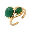 304 Stainless Steel Adjustable Cuff Rings for Women RJEW-B130-02G-2