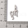 925 Sterling Silver Micro Pave Clear Cubic Zirconia Pendants STER-H117-01P-06-3