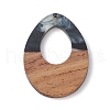 Pearlized Resin & Walnut Wood Pendants WOOD-C016-01E-2