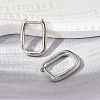 Brass Huggie Hoop Earrings EJEW-L234-61-P-2