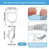 Beebeecraft 2 Pairs 925 Sterling Silver Hoop Earring Findings STER-BBC0007-14-2