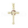 Real 18K Gold Plated Brass Micro Pave Cubic Zirconia Pendants KK-A209-08G-01-1