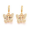 Brass Micro Pave Cubic Zirconia Pendants KK-N271-21G-1