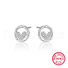 Rhodium Plated 925 Sterling Silver Stud Earring XF5476-3-1