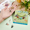 10Pcs 10 Style Moon Shape Gemstone Pendant Decorations HJEW-PH01619-4