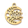 304 Stainless Steel Pendants STAS-R003-03G-01-1