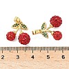 Brass Polymer Clay Pave Rhinestone Pendants KK-B139-14G-3