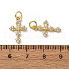 Brass Micro Pave Cubic Zirconia Pendants KK-P308-25G-3