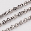 Non-Tarnish 3.28 Feet 304 Stainless Steel Rolo Chains X-CHS-L015-30-1