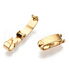 Ion Plating(IP) 304 Stainless Steel Fold Over Clasps STAS-N092-169G-4