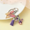 Letter & Butterfly Transparent Epoxy Resin Keychains KEYC-YW00001-7