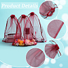 SOFPLATE 50pcs Large Organza Pouches Portable Shoes Bag Travel Storage Drawstring Bags OP-SP0001-03C-04-5