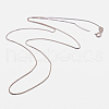 925 Sterling Silver Box Chain Necklaces STER-F039-45cm-05RG-1