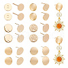 ARRICRAFT 18pcs 9 style Brass Stud Findings KK-AR0002-66-1