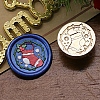 Christmas Series Wax Seal Brass Stamp Head AJEW-M037-01G-11-1