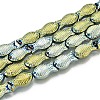 Electroplate Glass Beads Strands EGLA-T025-03E-1