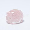 Natural Rose Quartz Chip & Resin Craft Display Decorations DJEW-PW0021-43A-1