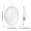 Transparent Oval Glass Cabochons GGLA-R022-40x30-2