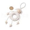 2Pcs 2 Colors Handmade Macrame Cotton Cord Puppet Pendant Decorations HJEW-JM02656-5