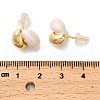 Brass Enamel Stud Earrings EJEW-P308-09A-G-3