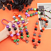 4Pcs 4 Styles Halloween Theme ABS Plastic Imitation Pearl & Acrylic & Resin Beaded Necklaces Set NJEW-AB00008-5