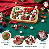 Craftdady 9 Styles Painted Christmas Natural Wood Beads WOOD-CD0001-35-5