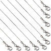 SUNNYCLUE 12Pcs 304 Stainless Steel Serpentine Chain Necklaces Set for Men Women NJEW-SC0001-15-1