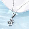 Snake 304 Stainless Steel Pendant Necklaces NJEW-M096-03P-5