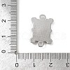 Brass & White ABS Plastic Imitation Pearl Playing Card A Connector Charms KK-M322-23P-3