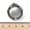 316 Surgical Stainless Steel Open Cuff Rings RJEW-R019-01AS-01-5
