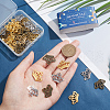 SUNNYCLUE 64Pcs 4 Colors Alloy Pendant Rhinestone Settings for Enamel FIND-SC0006-05-3