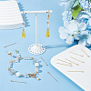BENECREAT 60pcs Brass Twist Eye Pins KK-BC0013-50-5