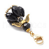 Angel Glass Beaded & Alloy Pendant Decorations HJEW-MZ00190-04-4