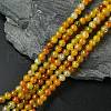 Dyed Natural Dragon Veins Agate Beads Strands X-G-C068-6mm-15-1