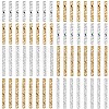CREATCABIN 80Pcs 4 Styles Corrugated Brass Tube Beads KK-CN0002-89-1