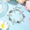Alloy Natural Mixed Gemstone Link Bracelets for Women BJEW-JB11684-4