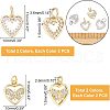  8Pcs 2 Style Brass Micro Pave Cubic Zirconia Pendants ZIRC-NB0001-92-RS-4