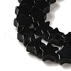 Natural Black Onyx(Dyed & Heated) Beads Strands G-G085-B44-02-3