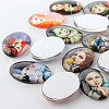 Women Theme Ornaments Glass Oval Flatback Cabochons GGLA-A003-18x25-QQ-3