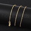 Brass Cable Chain Necklaces for Women NJEW-G084-19G-4