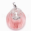 Watermelon Stone Glass Pendants G-F573-C03-2