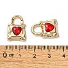 Golden Rack Plating Alloy Rhinestone Pendants PALLOY-F308-21G-4