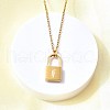 304 Stainless Steel Rolo Chain Pendant Necklaces NJEW-S444-01G-06-5