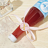 Brass Wax Seal Stamp with Wood Handle AJEW-WH0412-0319-5