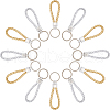 CRASPIRE 20Pcs 2 Colors Braided PU Leather Keychain KEYC-CP0001-20-1