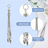 DICOSMETIC 12Pcs 6 Style Tibetan Style Alloy Curb Chain Tassel Big Pendants FIND-DC0003-18-3