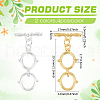 BENECREAT 2 Colors Brass Toggle Clasps KK-BC0013-94-2