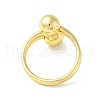 Rack Plating Brass Double Ball Finger Ring RJEW-B037-01G-2